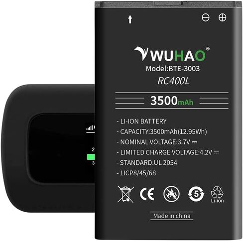 WUHAO BTE-3003 Replacement Battery Upgraded [3500mAh] for Verizon Orbic Speed Mobile Hotspot RC400L Battery in Kuwait