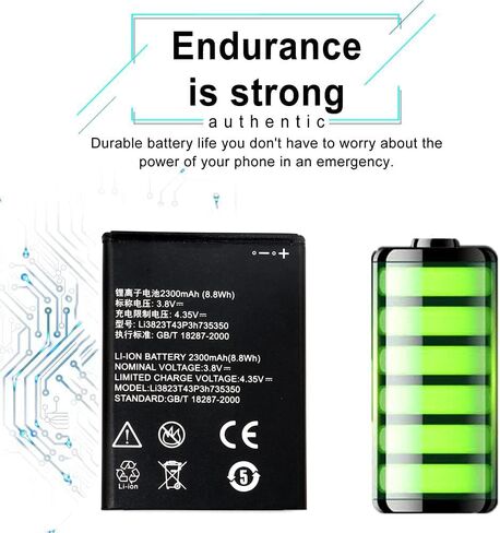 Replacement Battery Li3823T43P3h735350 for AT&T ZTE Maven 2 Z831 Battery in Kuwait