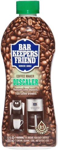 Bar Keepers Friend Coffee Maker Descaler (12 oz) - Removes Mineral Deposits from Espresso Makers and Automatic Drip and Single-Cup Coffee Makers in Kuwait