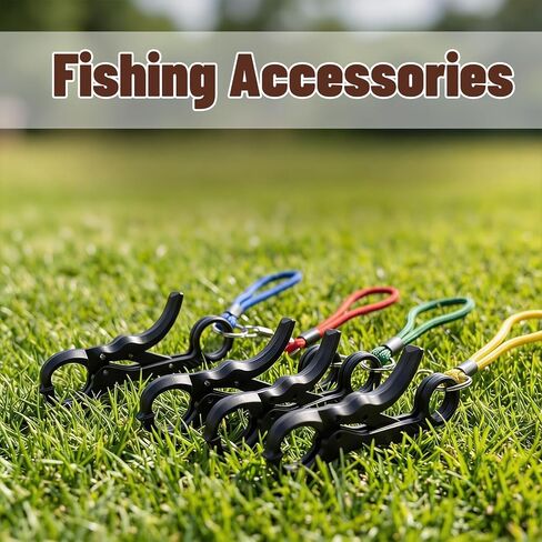 Xinjoduz 2 Pack 5.12" Fish Lip Gripper, Digital Fishing Scale Hook Non-Puncture Replacement Clamp Fish Grabber Tool for Cull Tag Tournament Bass Fishing Culling System Accessories, Black in Kuwait