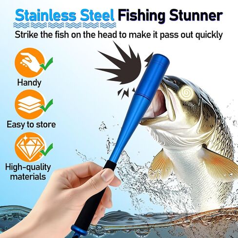 Wonwood_direct Fishing Tool Kit, Fishing Gear with Fish Hook Remover Tool Corrosion-Resistant Fishing Pliers and Fish Stunner Hammer, Stainless Steel Fishing Accessories, for Fishermen in Kuwait