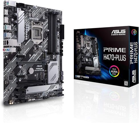 ASUS Prime H470-PLUS/CSM LGA1200 (Intel® 10th Gen) ATX Commercial Motherboard (8 Power Stages, HDMI, DisplayPort, Dual M.2, Intel LAN, USB 3.2 Gen 2 Type-C®, Thunderbolt™ 3 Support) in Kuwait