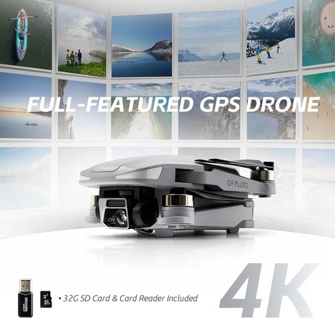 GPS Drone with EIS 4K Camera for Adults , RC Drones with 4.5 inch HD Screen on Controller, Auto Return, 3 Batteries for 90 min Flight Time, 3280 FT Long Control Range Transmission, Circle Fly and Follow Me Mode, Foldable Quadcopter for Beginner, Under 249 in Kuwait