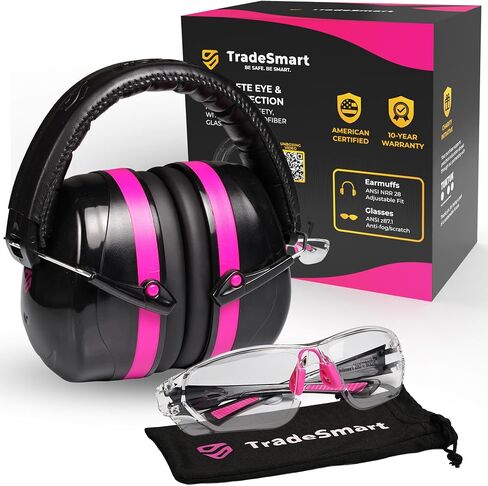 TradeSmart Shooting Ear Protection for Gun Range, NRR 28 Earmuffs & Eyewear in Saudi Arabia