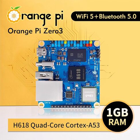 Orange Pi Zero 3 1GB/1.5GB/2GB/4GB LPDDR4 Allwinner H618 4-Core 64 Bit Single Board Computer, Support WiFi 5.0/Bluetooth 5.0, Development Board Run Linux/Debian/Ubuntu/Android (4GB) in Saudi Arabia