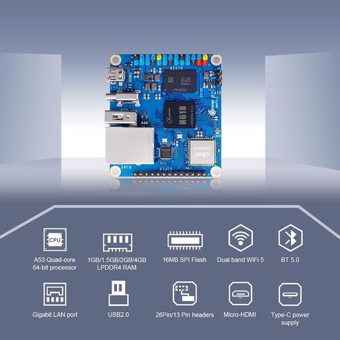 Orange Pi Zero 3 1GB/1.5GB/2GB/4GB LPDDR4 Allwinner H618 4-Core 64 Bit Single Board Computer, Support WiFi 5.0/Bluetooth 5.0, Development Board Run Linux/Debian/Ubuntu/Android (4GB) in Saudi Arabia