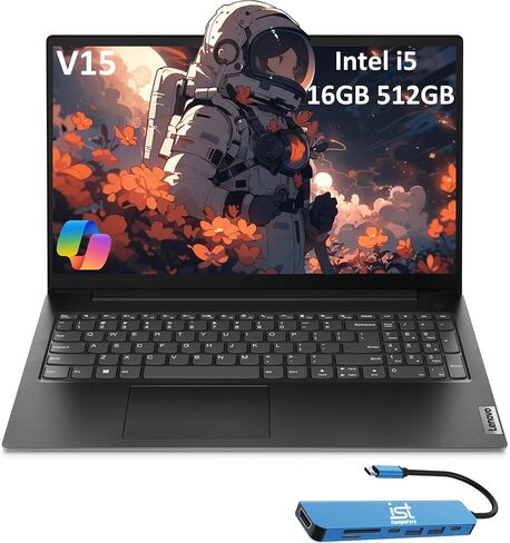 Lenovo V15 Gen 4 (15.6" FHD Anti-Glare, 13th Intel Core i5-13420H (Beat i7-1255U), 16GB RAM, 512GB SSD) for Business, Home, Military Grade, Ethernet, Webcam, IST Hub, Win 11 Pro w/AI Copilot, Black in Saudi Arabia