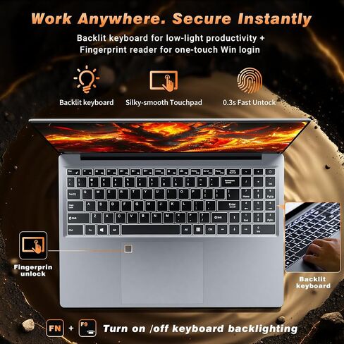 Gaming Laptop i7, 16 inch Laptop Computer Up to 3.1GHz, 2026 Laptop Computers with 16GB RAM 512GB SSD, FHD 1920x1200, 180° Angle Open, Backlit Keyboard, Type-C, Mini HDMI, PC Lap top for Study Work in Saudi Arabia