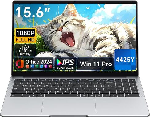 EYY 2026 Laptop Computer, 15.6" Laptops with Office 2024, Intel Pentium 4425Y Processor, 4GB RAM 128GB SSD, FHD IPS Display, Win 11 pro, WiFi 5, BT 5.0, HDMI, USB 3.0, Notebook for Business, Student in Saudi Arabia