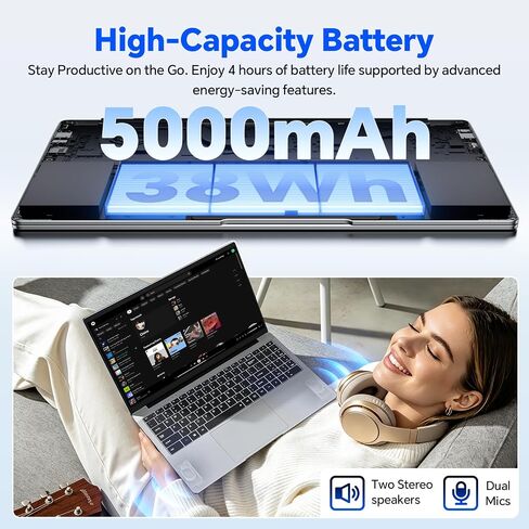 EYY 2026 Laptop Computer, 15.6" Laptops with Office 2024, Intel Pentium 4425Y Processor, 4GB RAM 128GB SSD, FHD IPS Display, Win 11 pro, WiFi 5, BT 5.0, HDMI, USB 3.0, Notebook for Business, Student in Saudi Arabia