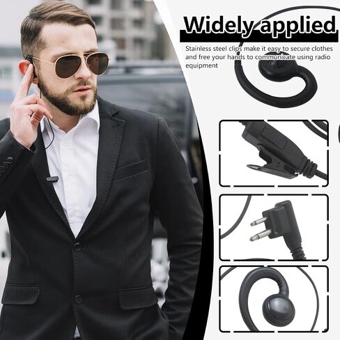New PTT Mic Swivel Earpiece for Motorola Radio Bearcom Radios BC10, BC20, BC90, BC95, BC120, BC130 in Kuwait