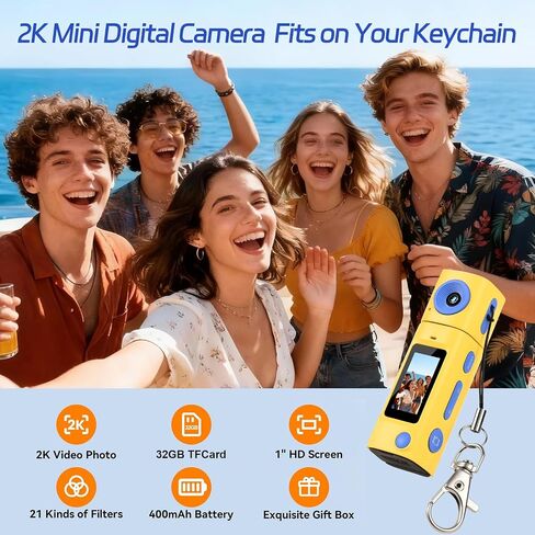 Mini Keychain Digital Camera, Y2K Retro Pocket Digicam in Saudi Arabia