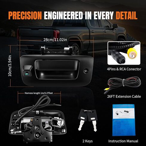 LCWRGS Tailgate Handle Backup Camera & Bezel Trim with Lock Cylinder Kit in Kuwait
