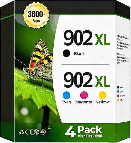 902 902XL Ink Cartridges Compatible for Officejet Pro 6978 Ink Replacement for HP 902 XL HP902 Combo Pack with Office Jet Pro 6978 6968 6963 6964 6962 6950 6954 6951 6960 6975 6956 6961 Printer in Saudi Arabia