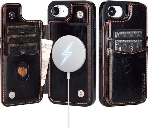SkyEagle Compatible with MagSafe iPhone 17e / 16e Case Wallet,Coffee in Saudi Arabia