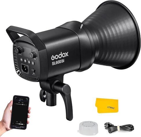 Godox SL100Bi 100W Bi-Color LED Video Light Bowens Mount, 32100Lux@1M, LED Continuous Lighting w/11 FX Effects, 2800K-6500K TLCI97+, Wireless Control, Studio Light for Photography Video Live Streaming in Kuwait