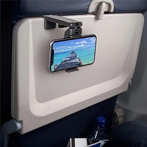 2pcs Airplane Phone Holder - 360° Rotating Durable Travel Mount,Car and Desktop Stand,Hands-Free Viewing,Ideal in Kuwait