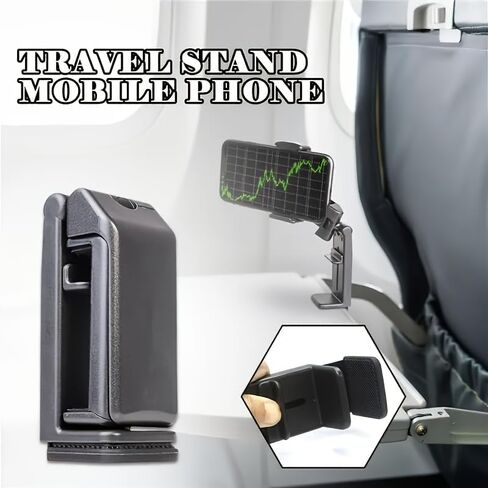 2pcs Airplane Phone Holder - 360° Rotating Durable Travel Mount,Car and Desktop Stand,Hands-Free Viewing,Ideal in Kuwait