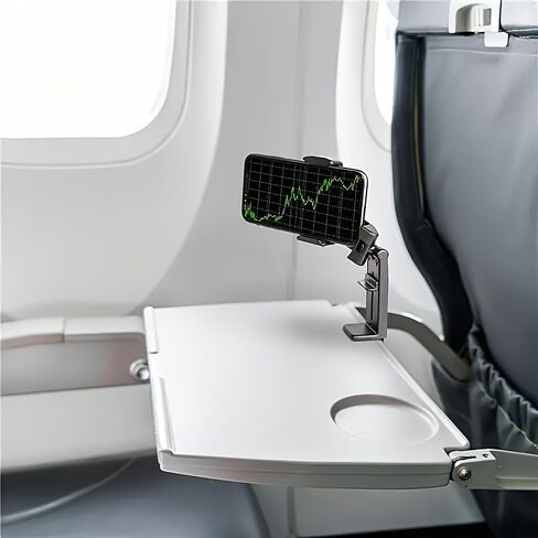2pcs Airplane Phone Holder - 360° Rotating Durable Travel Mount,Car and Desktop Stand,Hands-Free Viewing,Ideal in Kuwait