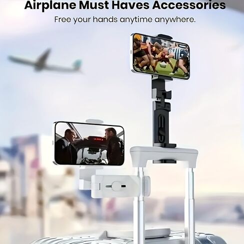 2pcs Airplane Phone Holder - 360° Rotating Durable Travel Mount,Car and Desktop Stand,Hands-Free Viewing,Ideal in Kuwait
