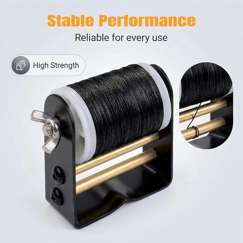 Archery Bowstring Serving Thread and Bowstring Serving Jig Set Archery Nylon String Maintenance Accessories for Tying Peep Sight for Compound Bow Recurve Bow Black in Saudi Arabia