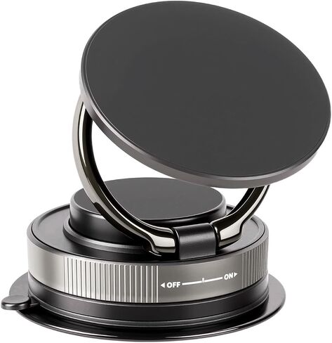 Magnetic Car Phone Holder for MagSafe Updated Strong Suction Cup Car Phone Mount for Dashboard Windshield Middle Screen 360° Rotatable & Adjustable for All the Cellphones in Saudi Arabia