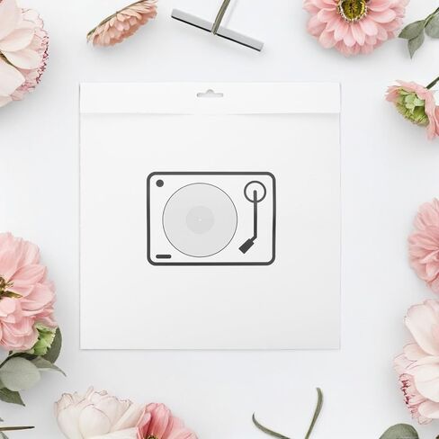 Beavorty 4pcs Inch Vinyl Record Paper Sleeves for Album Disc Protection Lightweight Design White Paper Record Storage Bag with Dust and Scratch Resistant Features for Personal Collections in Kuwait