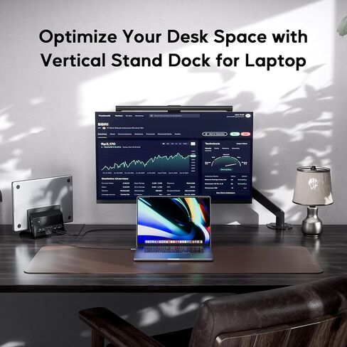 MacBook Pro Air Docking Station, Vertical USB C Laptop Docking Station with M.2 SSD Slot, HDMI 4K@60Hz, 4 USB A/C Max 10Gbps, Ethernet, SD/TF, PD Dock for MacBook/USB-C Win Laptops - Black in Kuwait