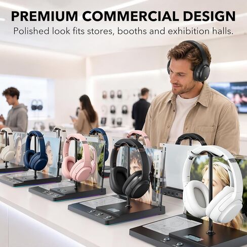 1Mii DemoStation B3+ Bluetooth Audio Demo Stand for Dual Headphones Display in Kuwait