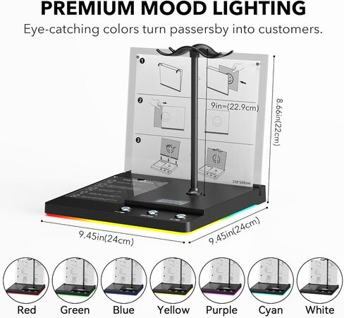 1Mii DemoStation B3+ Bluetooth Audio Demo Stand for Dual Headphones Display in Kuwait
