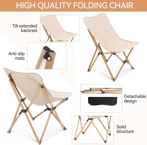 FairySandy 2 Pack Butterfly Folding Camping Chair with Bag for Outdoor in Kuwait