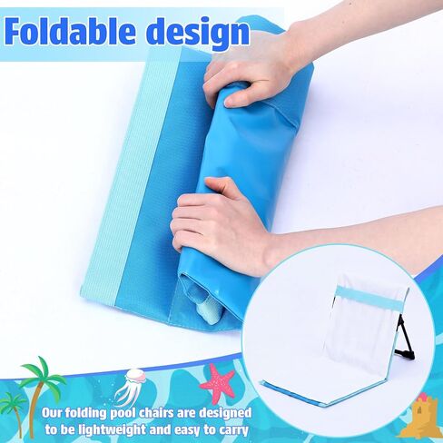 Novabright 2 Pcs Poolside Chairs for Edge of Pool Foldable Beach Chairs in Kuwait