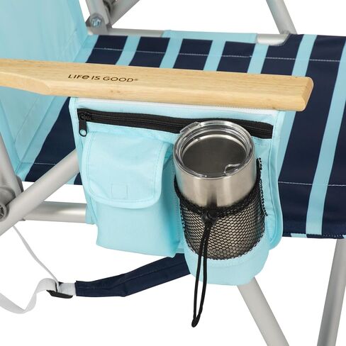 Rio Brands Life is Good 4-Position Backpack Aluminum Beach Chair with Pillow and Cup Holder in Kuwait