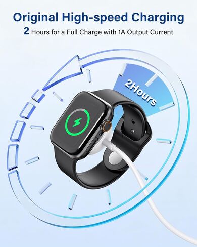 for Apple Watch Charger, 2in1 Magnetic Charging Cord for iWatch Series 1m in Kuwait