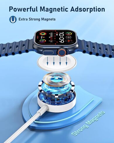 for Apple Watch Charger, 2in1 Magnetic Charging Cord for iWatch Series 1m in Kuwait