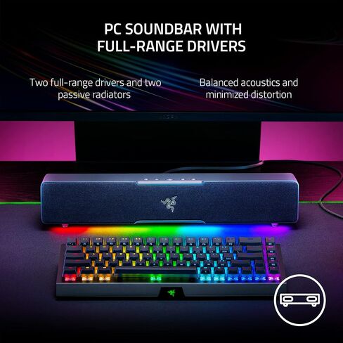 Razer Leviathan V2 X: PC Soundbar with Full-Range Drivers , USB Type C Power and Audio Delivery, Bluetooth 5.0 (Renewed) in Kuwait