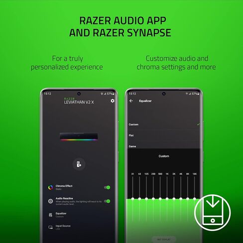 Razer Leviathan V2 X: PC Soundbar with Full-Range Drivers , USB Type C Power and Audio Delivery, Bluetooth 5.0 (Renewed) in Kuwait