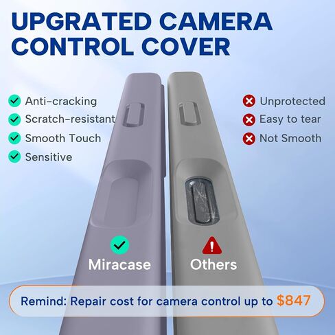 Miracase Silicone & Magnetic for iPhone 17 Pro Max Case, Lavender Gray in Kuwait