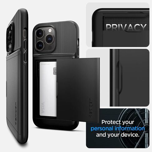 Spigen Slim Armor CS Designed for iPhone 14 Pro Case (2022) [Military-Grade Protection] - Black in Kuwait