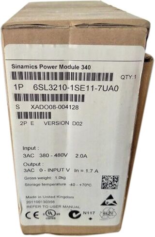 SMOCONE 1 Pcs 6SL3210-1SE11-7UA0 New in Box 6SL32101SE117UA0 Expediated in Kuwait