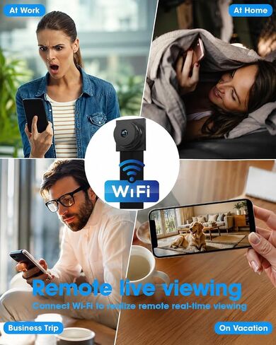 Mini Spy Camera DIY Wireless Surveillance Hidden Camera 1080P HD, Portable Compact Security Cam with Motion Detection for Home Office Indoor Outdoor in Kuwait