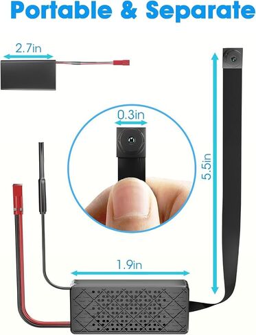 Mini Spy Camera DIY Wireless Surveillance Hidden Camera 1080P HD, Portable Compact Security Cam with Motion Detection for Home Office Indoor Outdoor in Kuwait