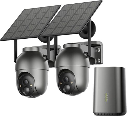 SEHMUA Solar Security Cameras Wireless Outdoor, No Subscription, 2-Cam Kit in Kuwait