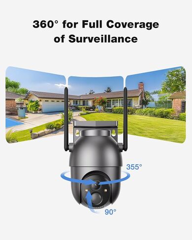SEHMUA Solar Security Cameras Wireless Outdoor, No Subscription, 2-Cam Kit in Kuwait