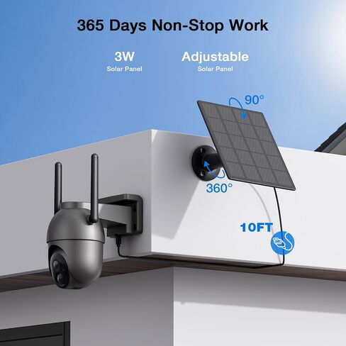 SEHMUA Solar Security Cameras Wireless Outdoor, No Subscription, 2-Cam Kit in Kuwait