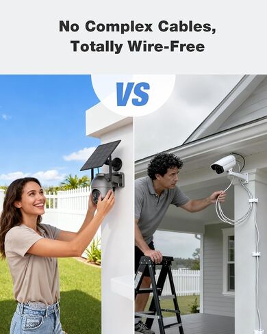 SEHMUA Solar Security Cameras Wireless Outdoor, No Subscription, 2-Cam Kit in Kuwait