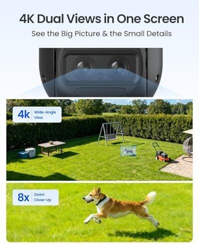 REOLINK TrackMix 4K Dual-Lens PTZ Solar Security Cameras Wireless Outdoor, 2 Pack in Kuwait