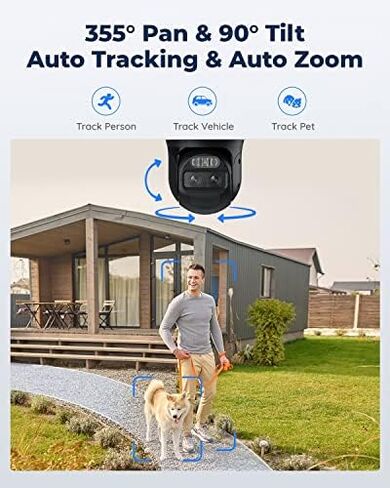 REOLINK TrackMix 4K Dual-Lens PTZ Solar Security Cameras Wireless Outdoor, 2 Pack in Kuwait