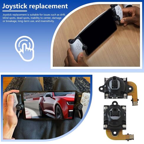 Hilanda 2 Pack Replacement Left and Right Joysticks Analog Thumb Stick Repair Hall Effect Joystick for P*S5 Portal in Kuwait
