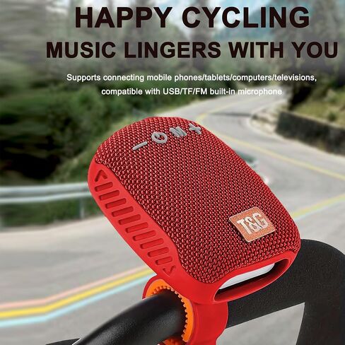T&G Motorcycle Speaker Bluetooth Wireless, Portable Ebike Speaker with Handlebar Mount, IPX5 Waterproof, Mini Loud Speaker for Bike & MTB, Gifts, Motorcycle Accessories in Kuwait
